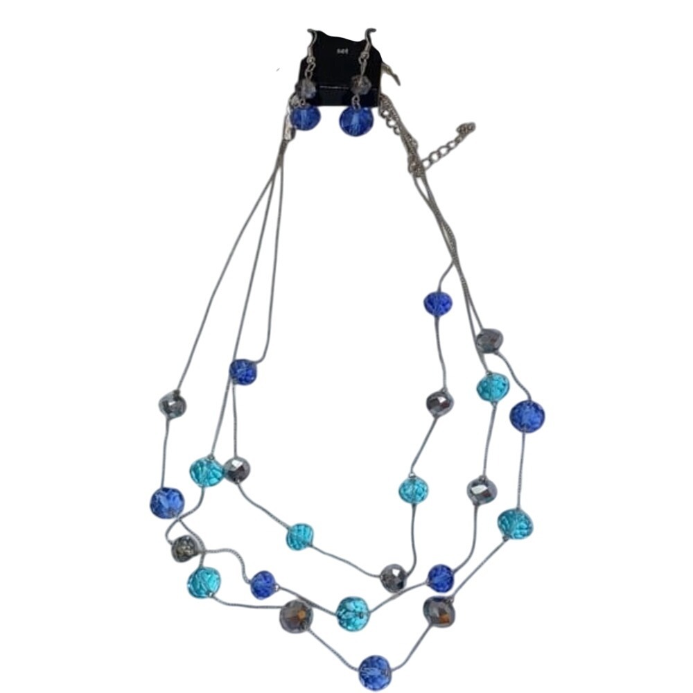 Beaded‎ necklace with earrings beautiful NWT SKUJ065